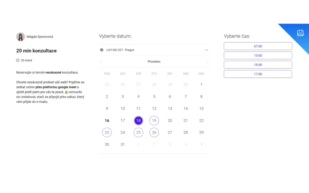 Rezervační systémy pro schůzky: Calendly, TidyCall a Cal